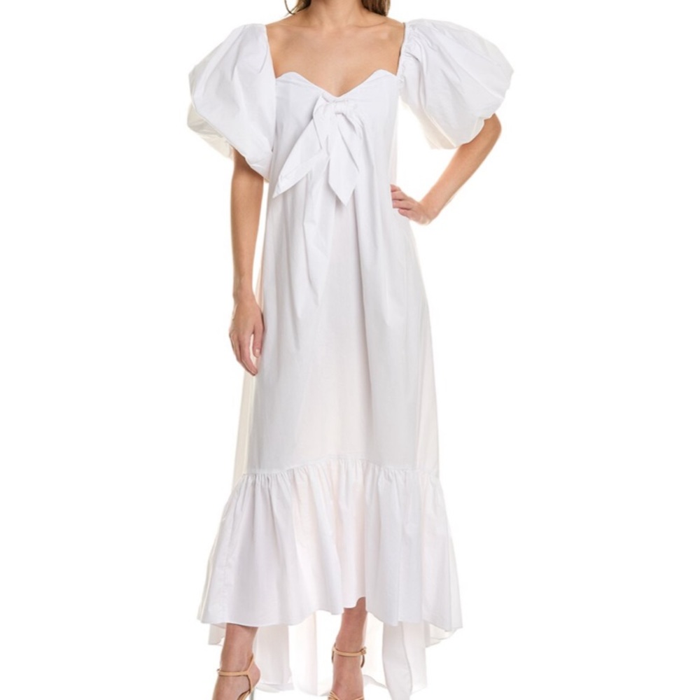 Caroline constas Gabrielle maxi dress in white
